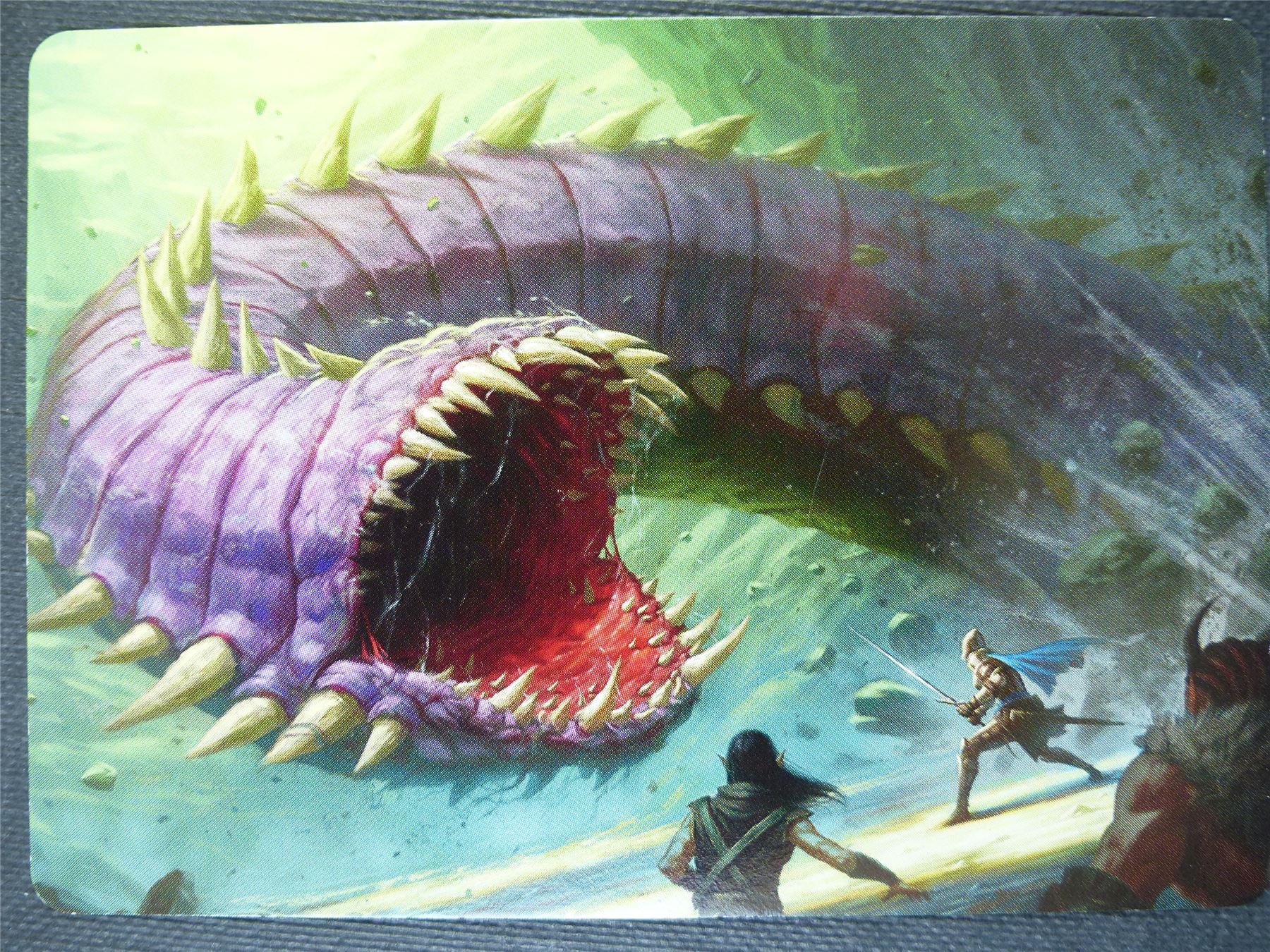 Purple Worm Art Card