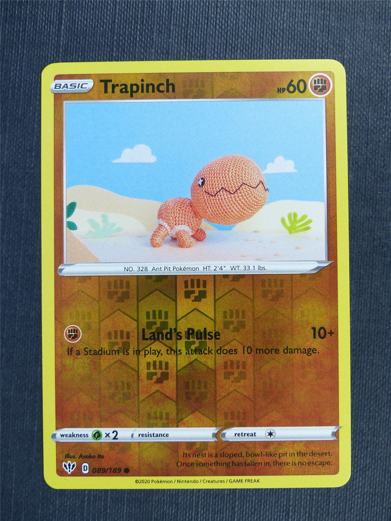 Trapinch 089/189 Reverse Holo - DAA - Pokemon Card #3CC