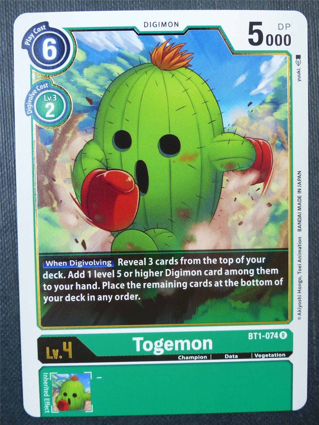 Togemon BT1-074 R - Digimon Card #8ZQ