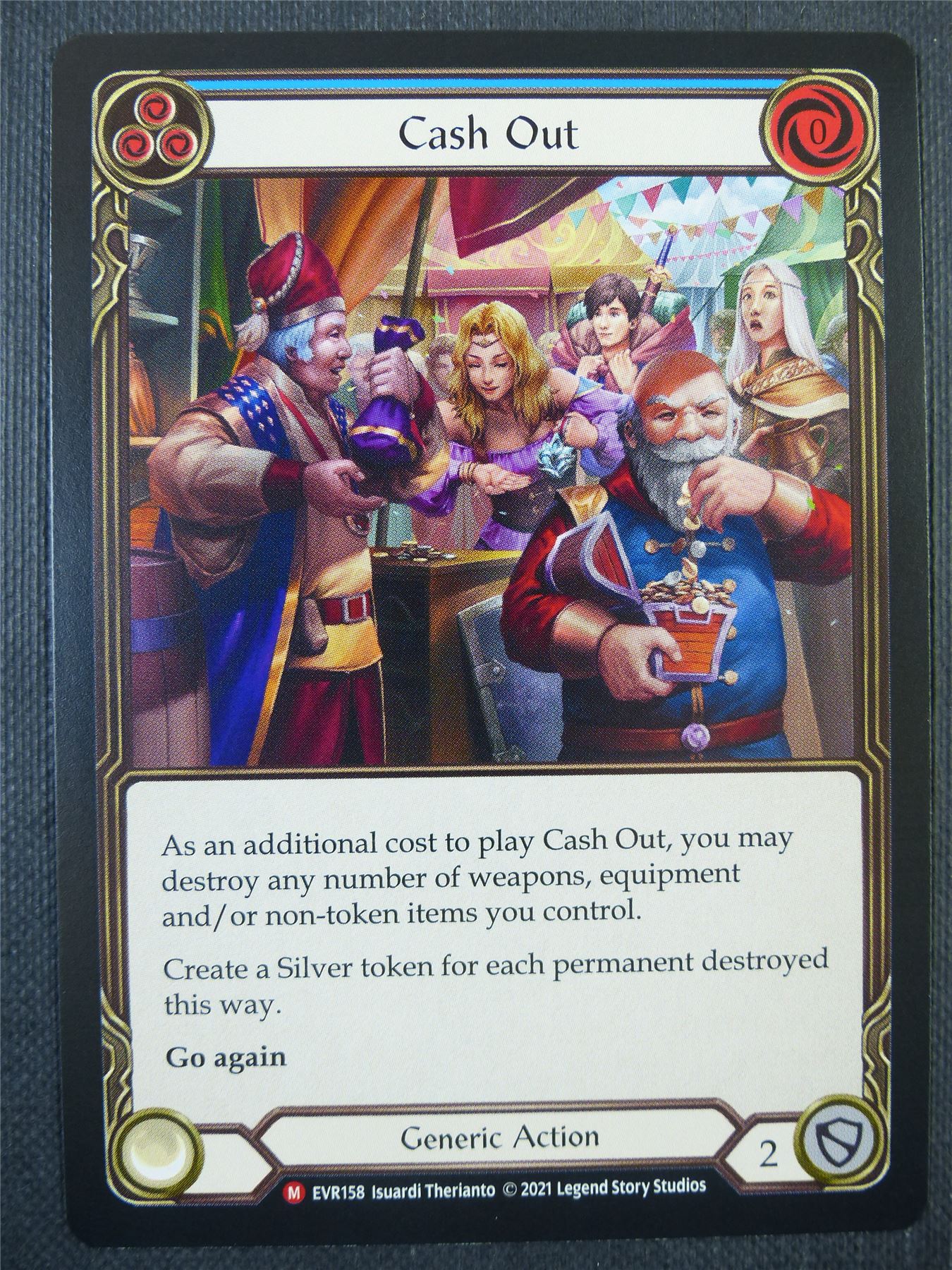 Cash Out Blue - 1st ed Everfest - Flesh & Blood Card #6GD