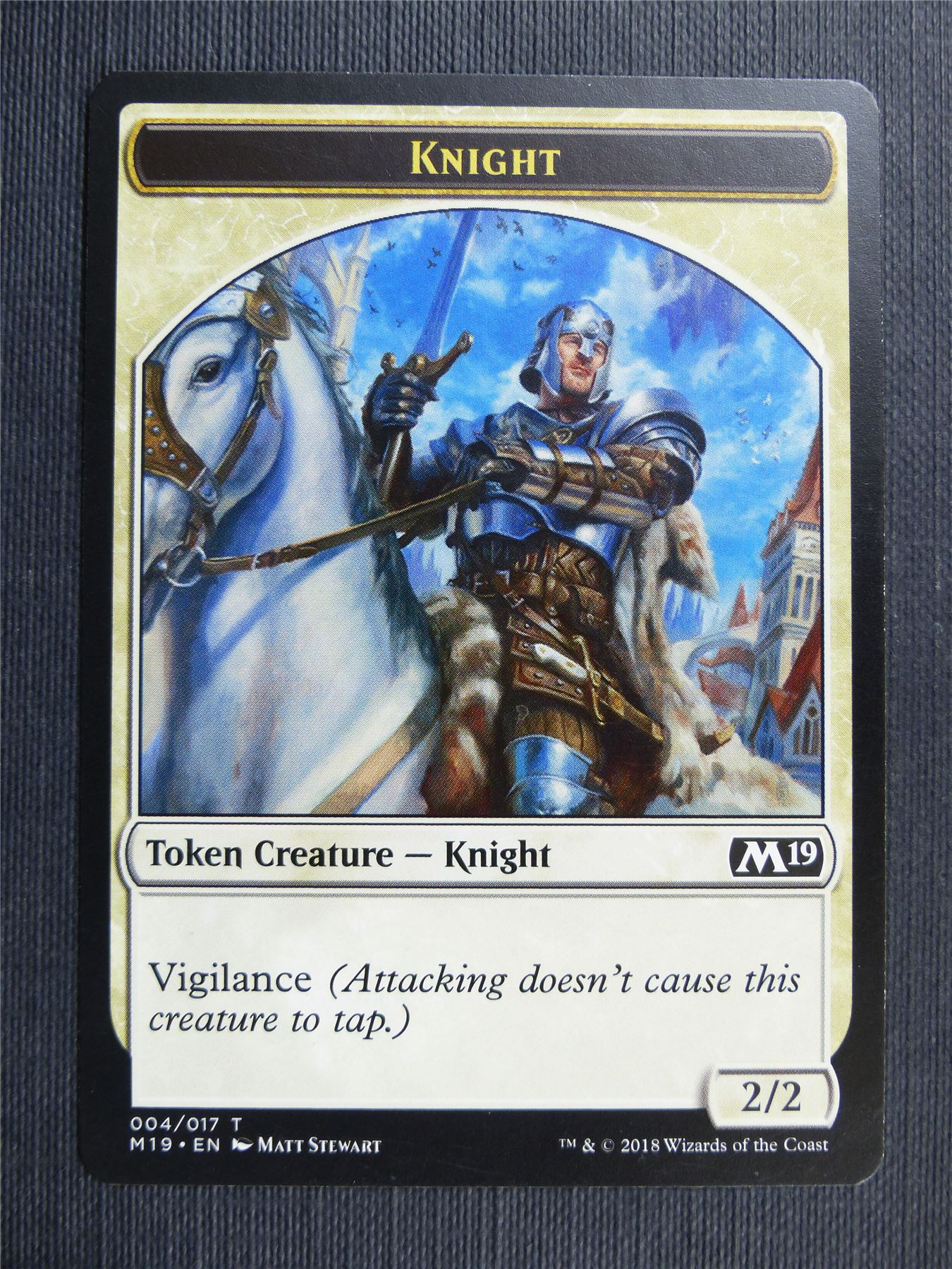 Knight Token - Mtg Magic Cards #45E