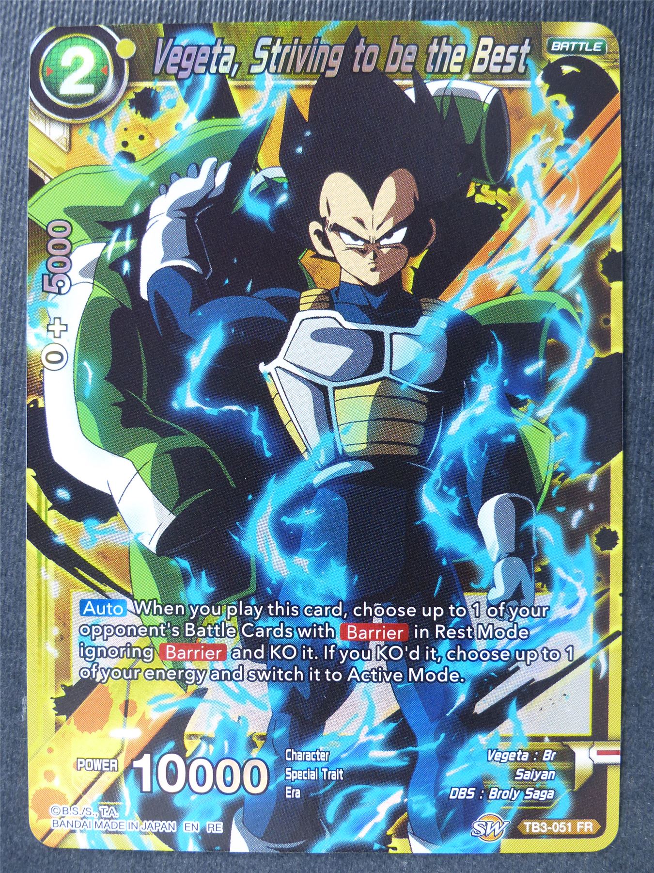 Vegeta Striving to be the Best - Mythic Booster - Dragon Ball Super Card #443