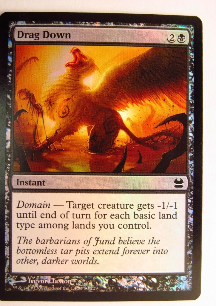 MTG magic the gathering CCG: DRAG DOWN FOIL :MODERN MASTERS