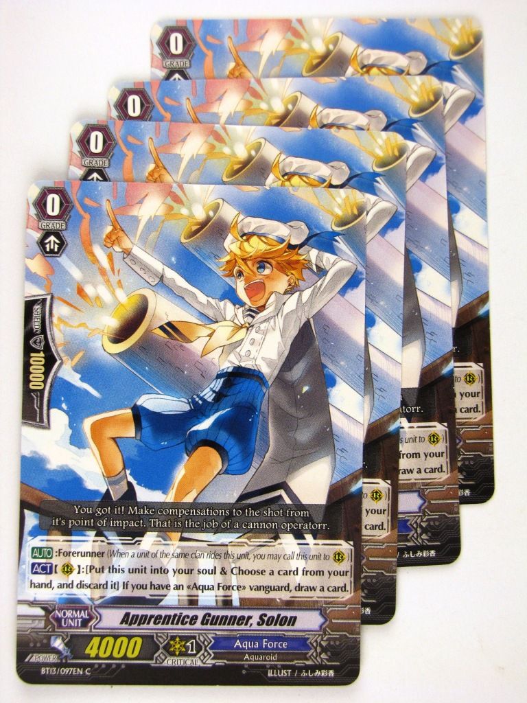 Cardfight!! Vanguard - Apprentice Gunner, Solon x4 BT13