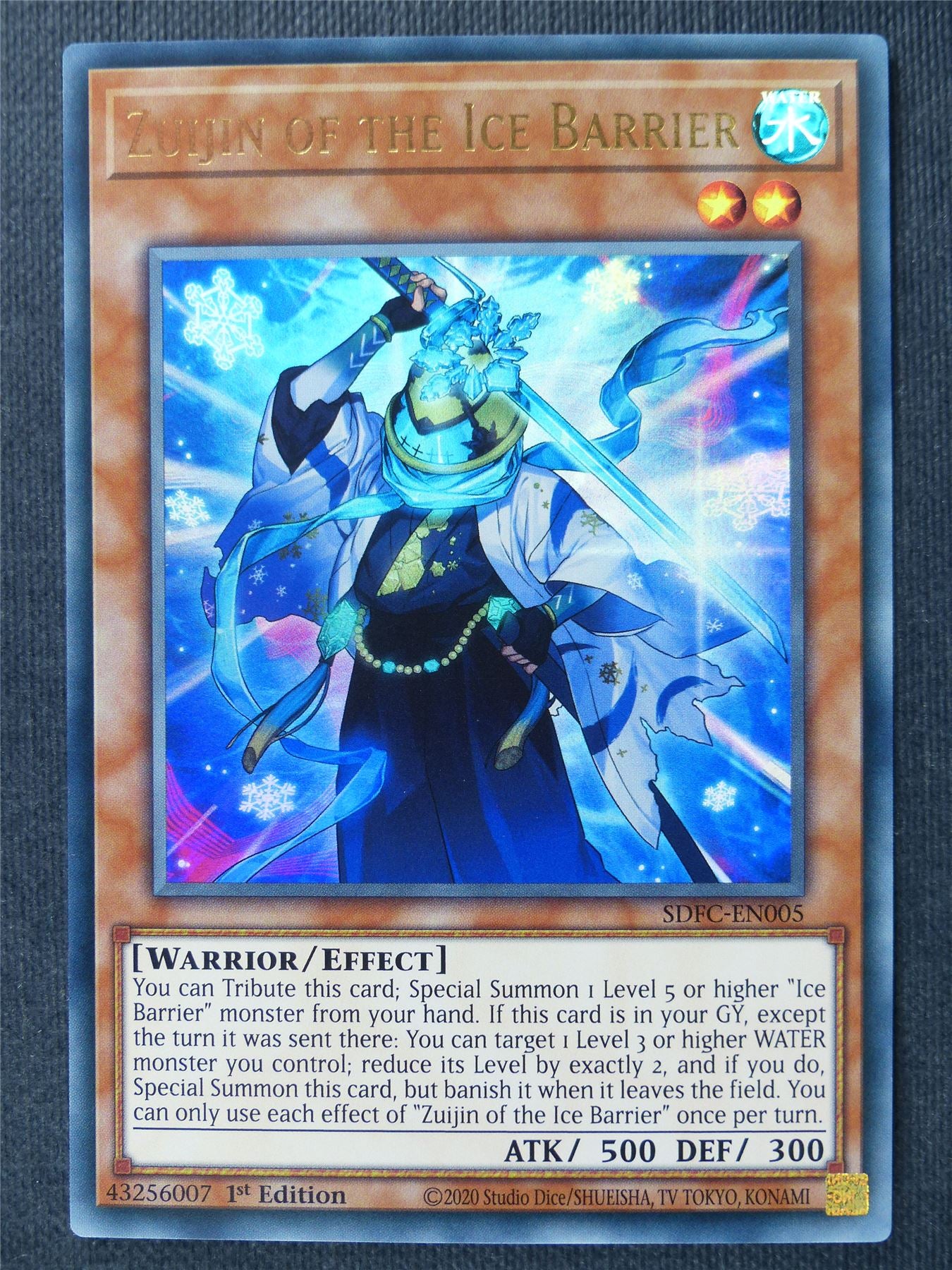 yugioh cards ice barrier Zuijin of the Ice Barrier SDFC Ultra Rare - 1st ed