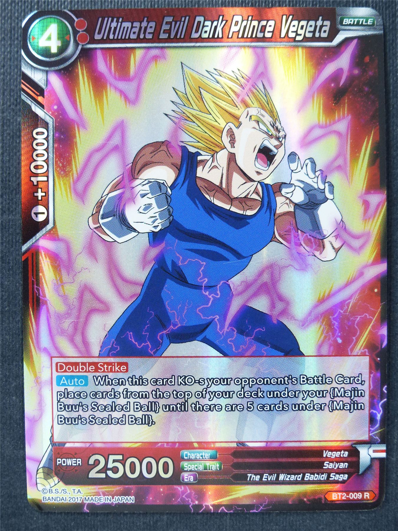 Ultimate Evil Dark Prince Vegeta R Foil - Dragon Ball Super Cards #9U