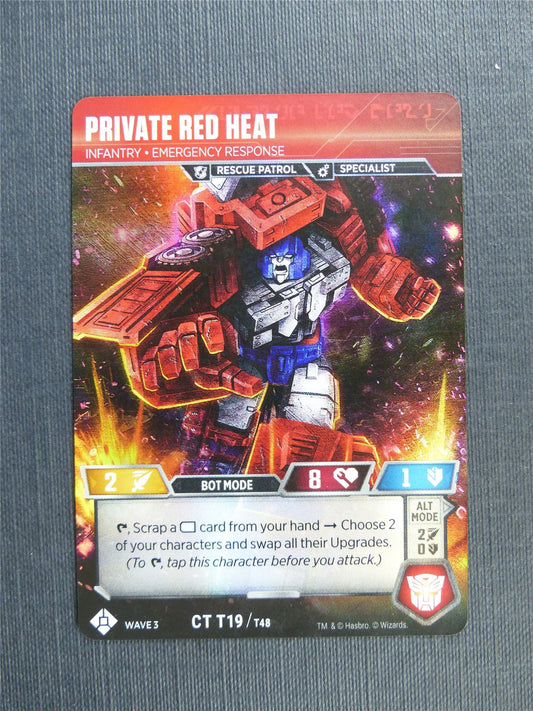 Private Red Heat CT T19/T48 Foil - Transformers Cards #2SC
