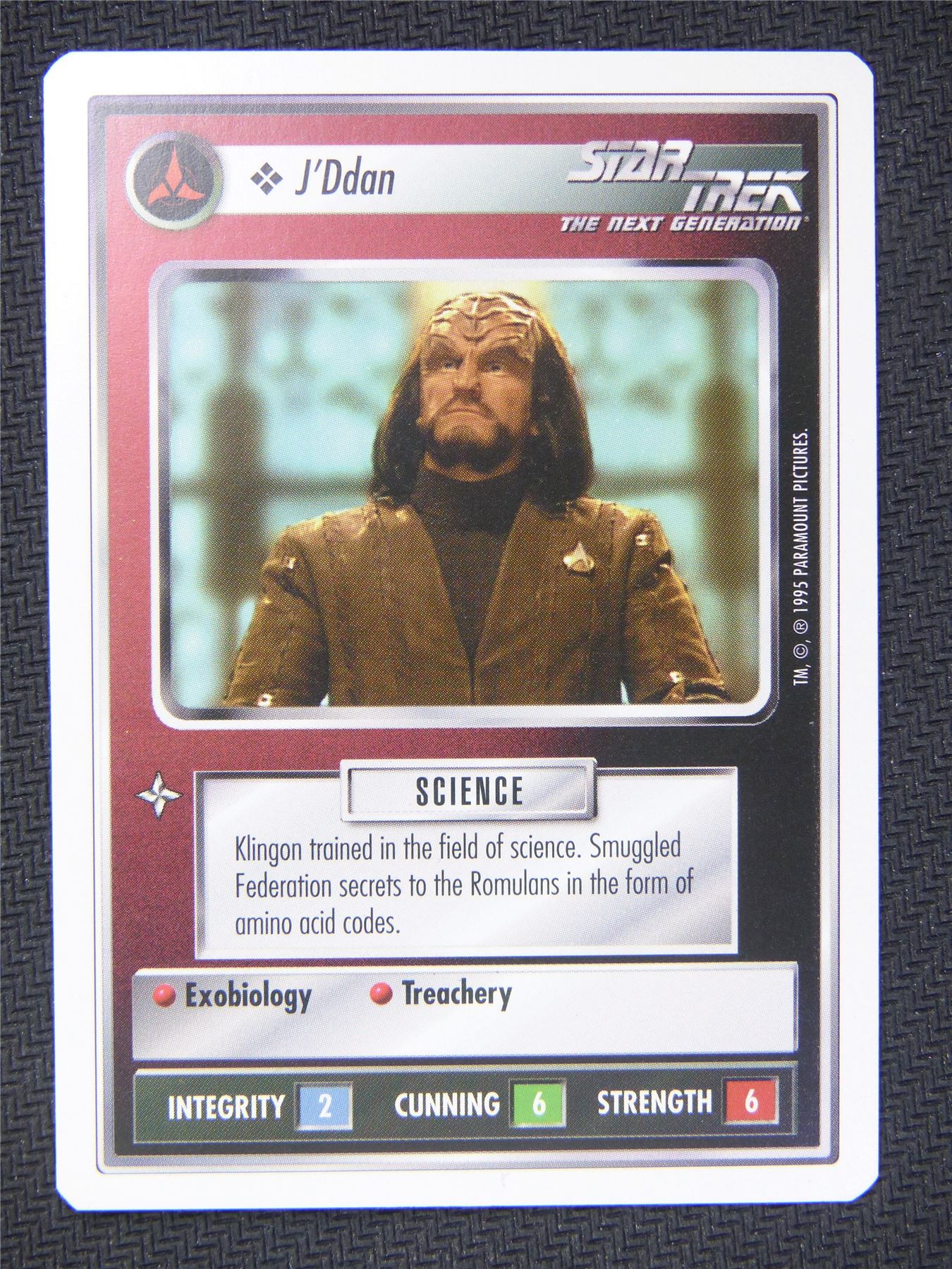 J Ddan White Border - Star Trek Next Gen Card #4OS