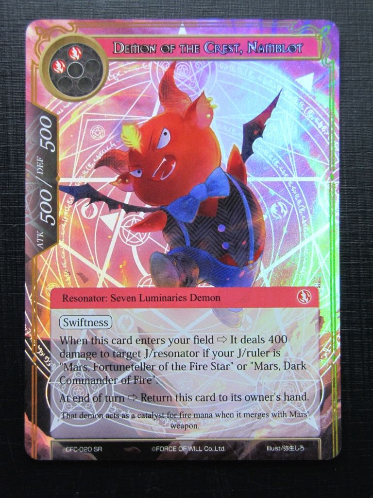 Force of Will Cards: DEMON OF THE CREST, NAMBLOT Textured FOIL # 22H70