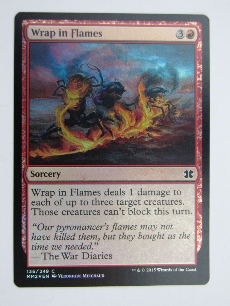 MTG MODERN MASTERS TWO FOIL: WRAP IN FLAMES # 27J37