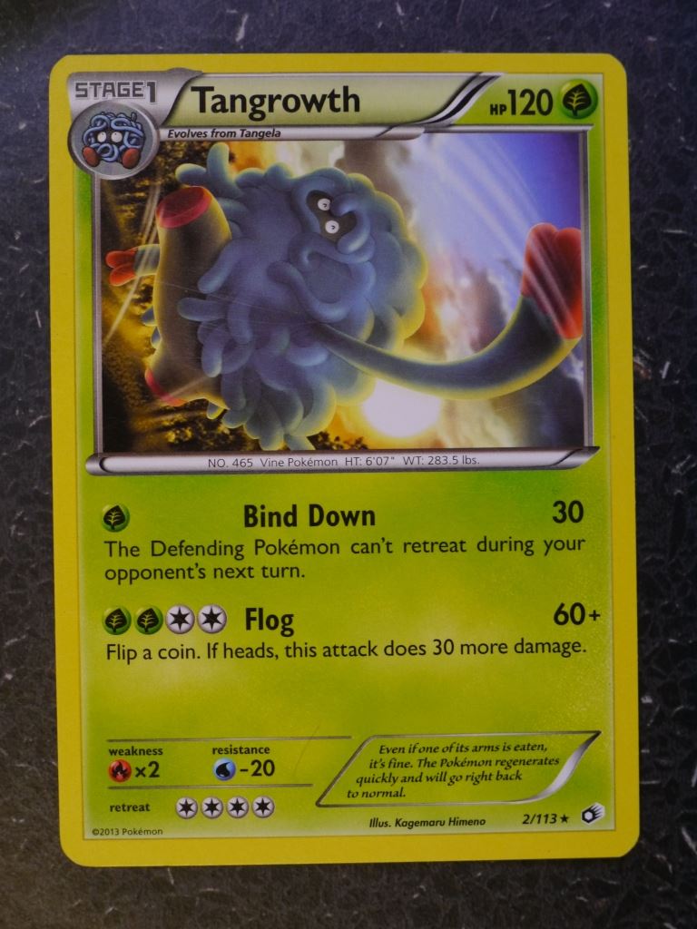 Pokemon Cards: TANGROWTH 2/113 RARE # 5J25 Archeron Pokemon Cards: TANGROWTH 2/113 RARE # 5J25 Archeron