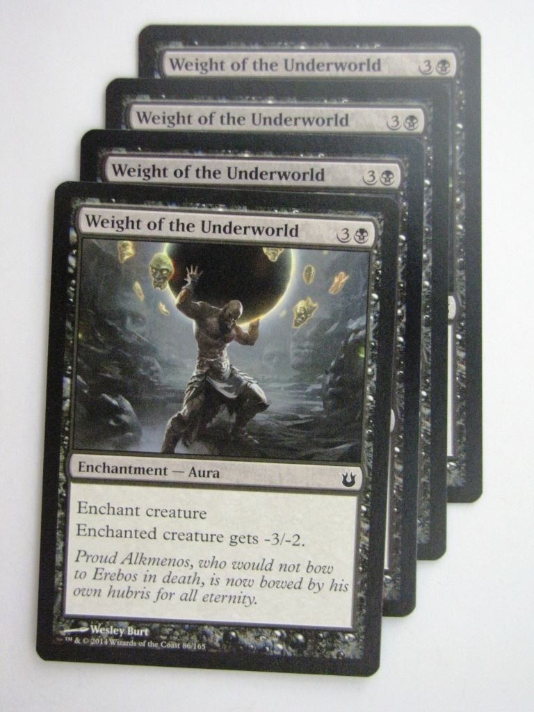 MTG Magic Cards: WEIGHT OF THE UNDERWORLD x4 Born of the Gods playset # 24B81