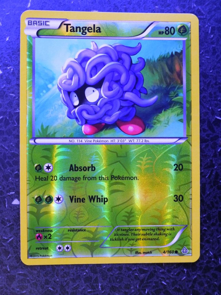 Pokemon Cards: TANGELA 4/160 REVERSE HOLLOW # 4G26 Pokemon Cards: TANGELA 4/160 REVERSE HOLLOW # 4G26