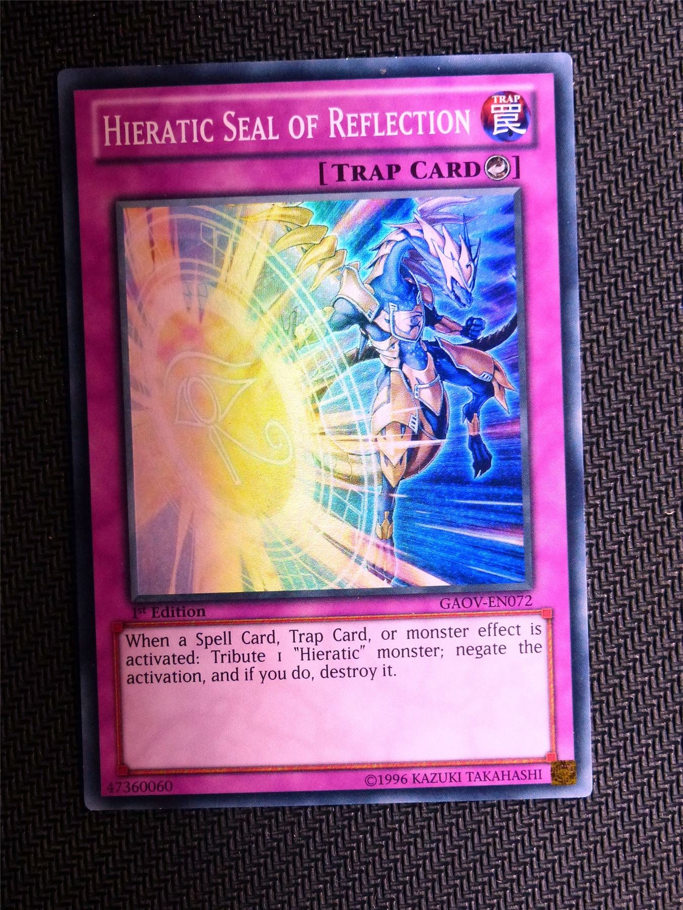 reflect yugioh card Hierartic Seal of Reflection - GAOV - Super Rare