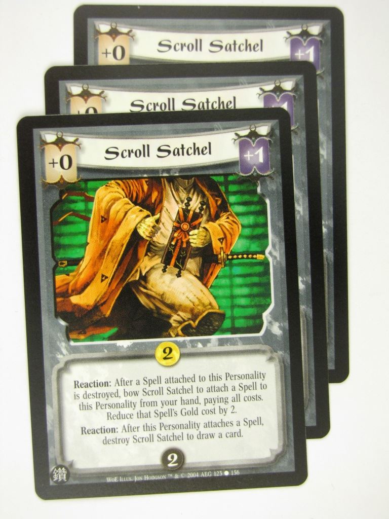 Vintage L5R Cards: SCROLL SATCHEL x3 # 17A23