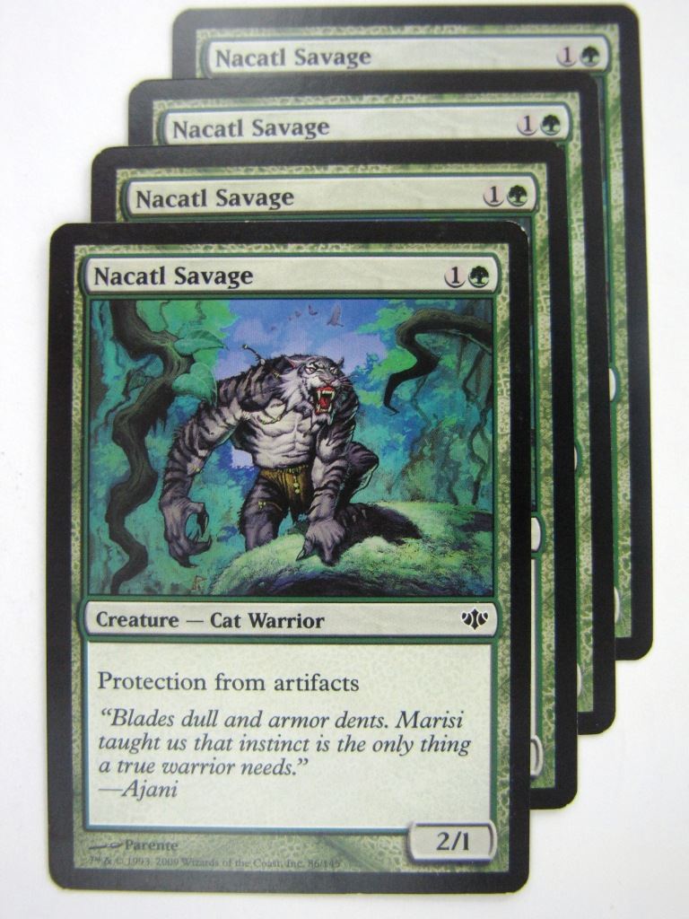 MTG Magic Cards: NACATL SAVAGE x4 # 8G88