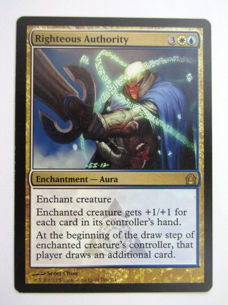 MTG Magic Played Cards: RIGHTEOUS AUTHORITY # 26A17