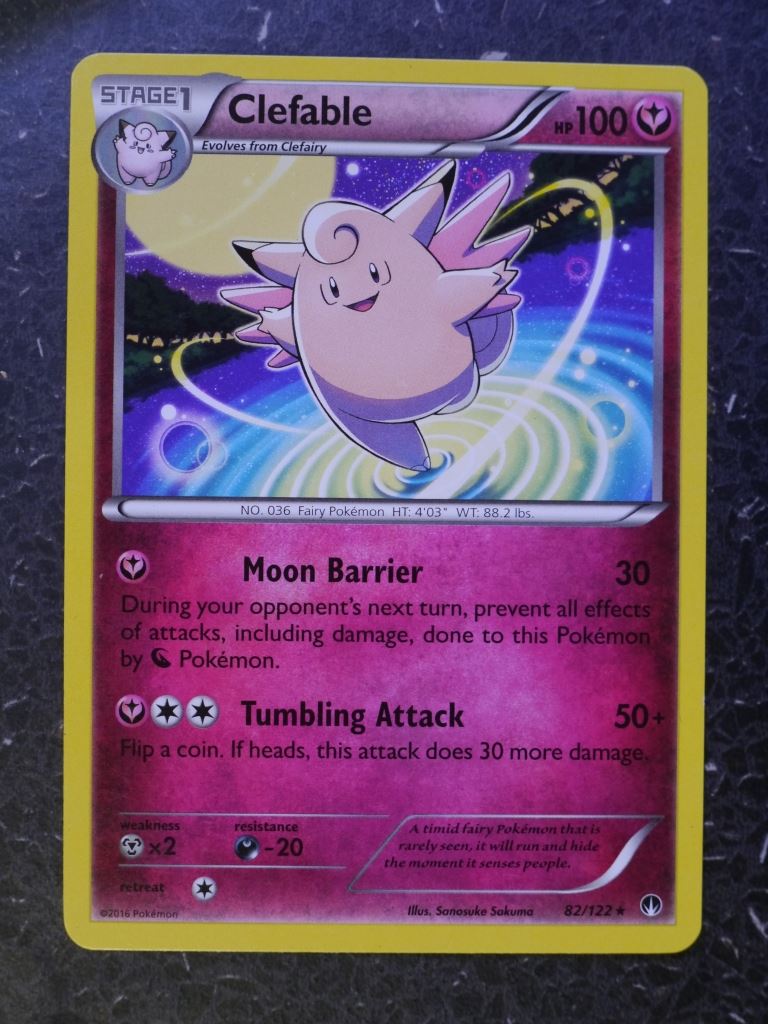 Pokemon Cards: CLEFABLE 82/122 RARE # 5I97