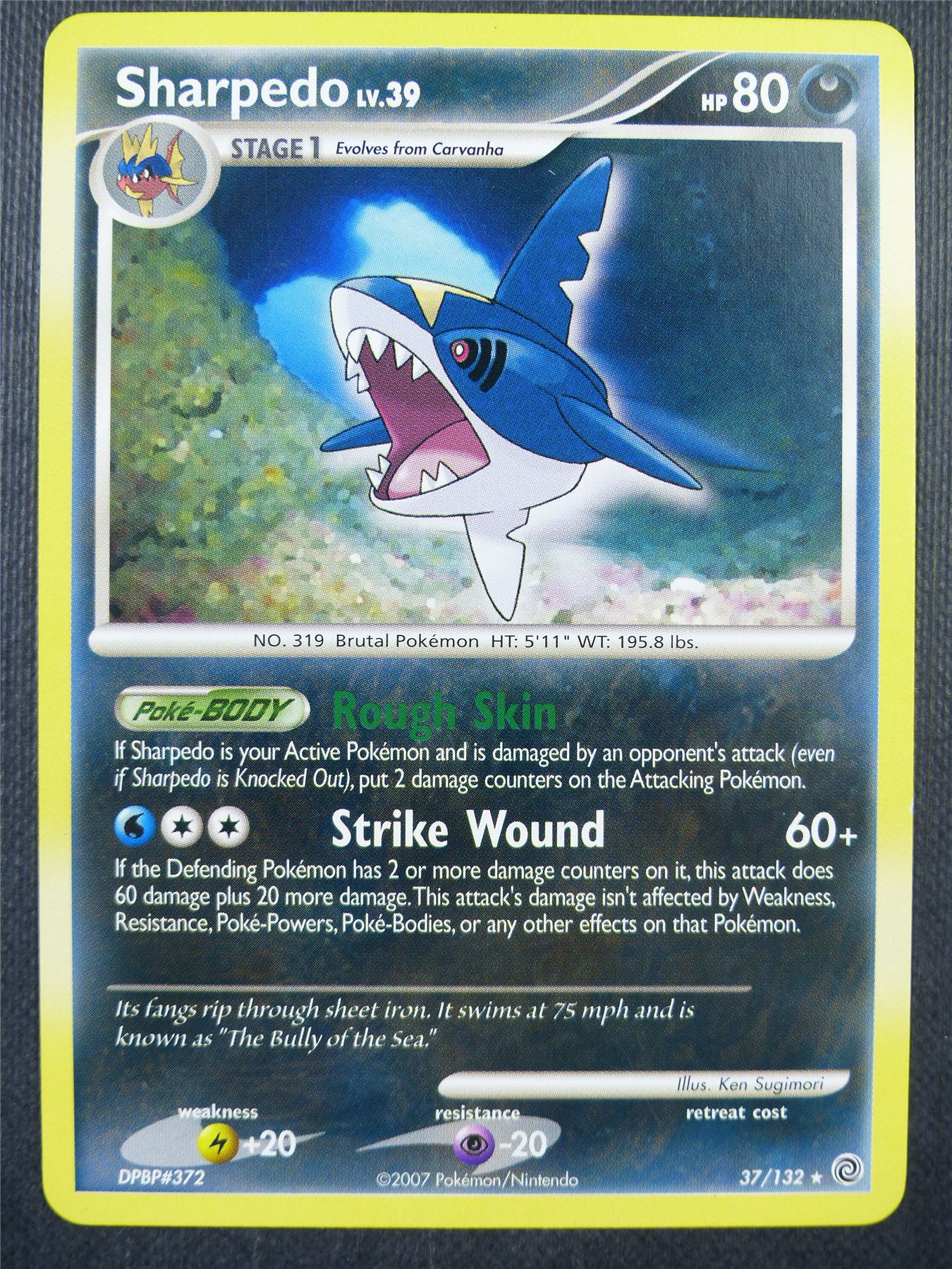 Sharpedo 37/132 - Pokemon Card #67W