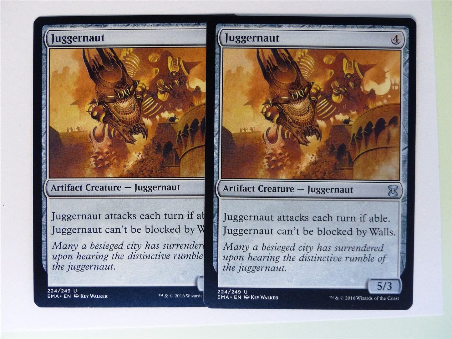 2 x Juggernaut - Mtg Card # G73
