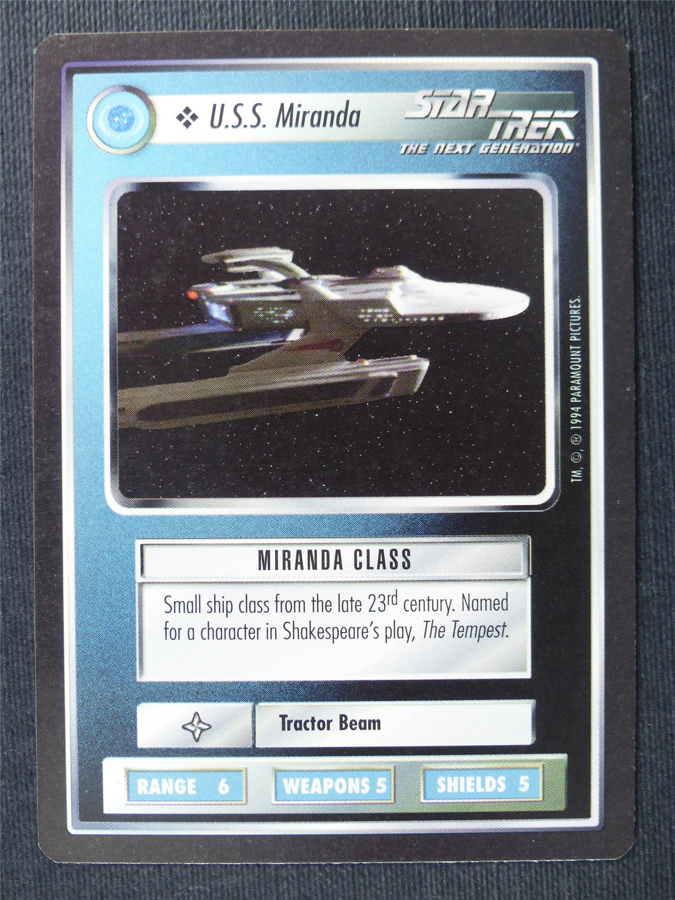 U.S.S. Miranda - NG - Star Trek Cards #U9