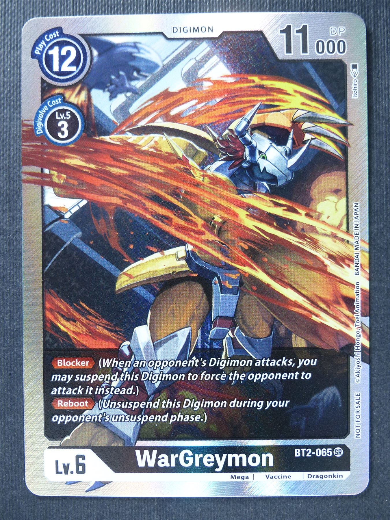 WarGreymon BT2-085 SR Promo - Digimon Card #3CU Archeron WarGreymon BT2-085 SR Promo - Digimon Card #3CU Archeron