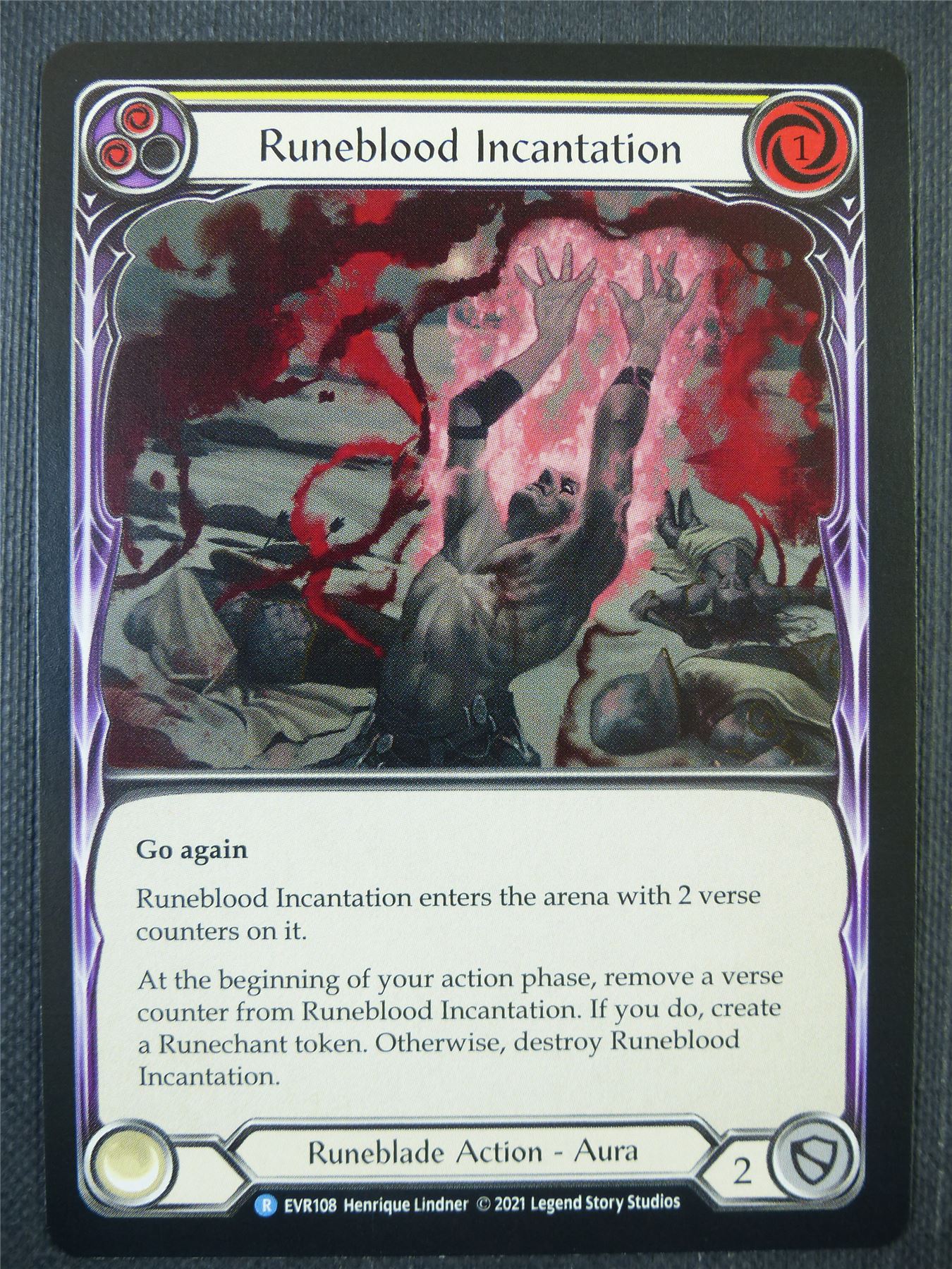 Runeblood Incantation Yellow - 1st ed Everfest - Flesh & Blood Card #6HV