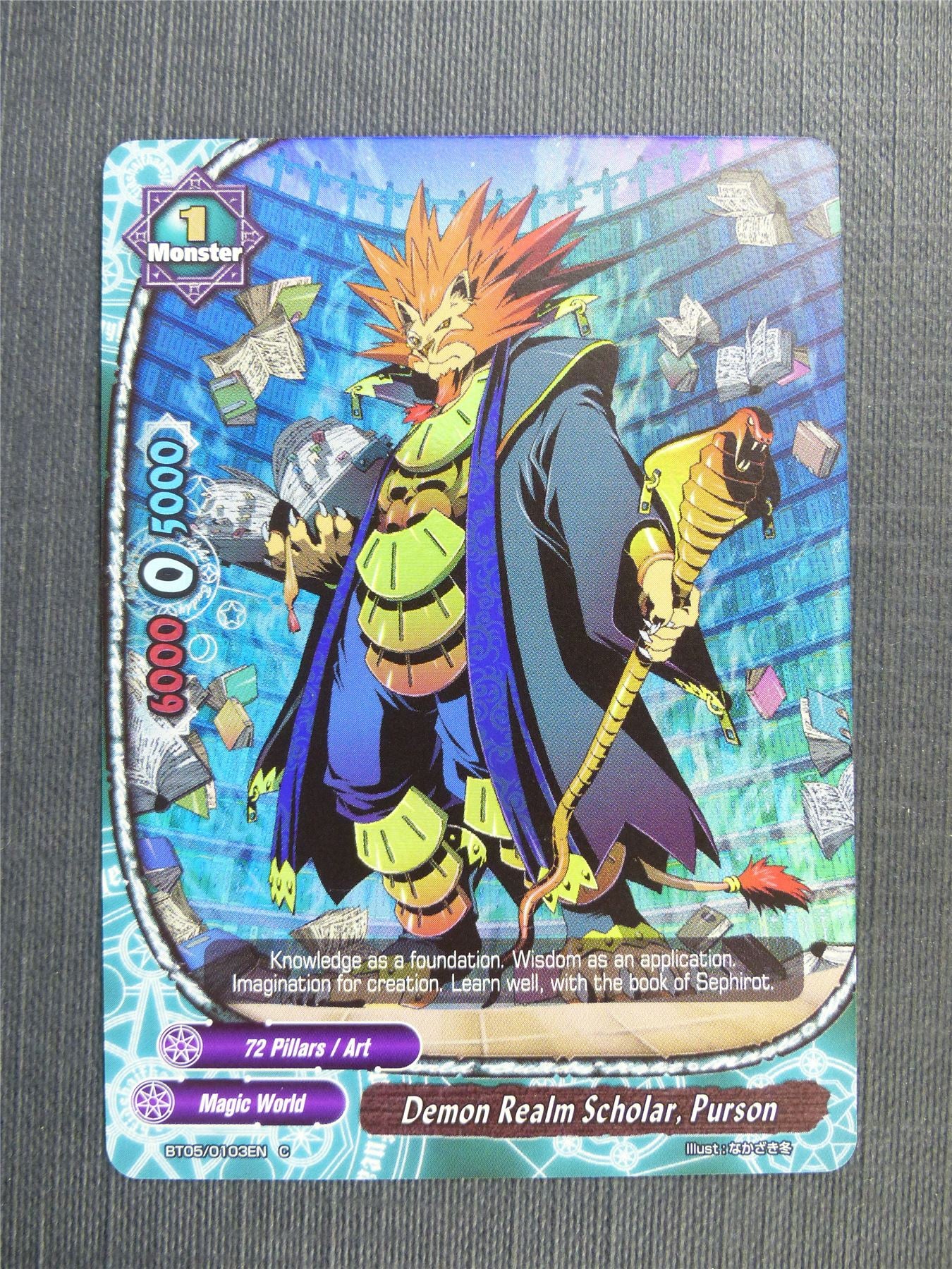Demon Realm Scholar Purson C Foil - Buddyfight Cards #4ZD