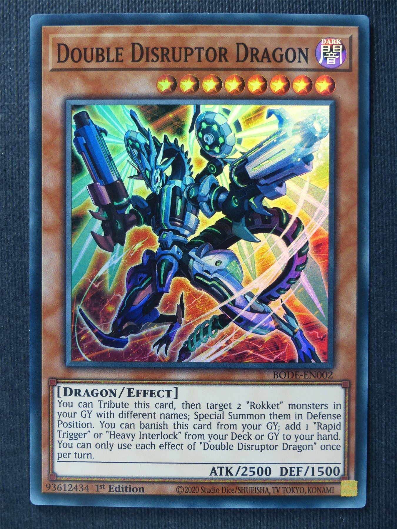 yugioh add dragon from deck to hand Double Disruptor Dragon BODE Super Rare - 1st ed
