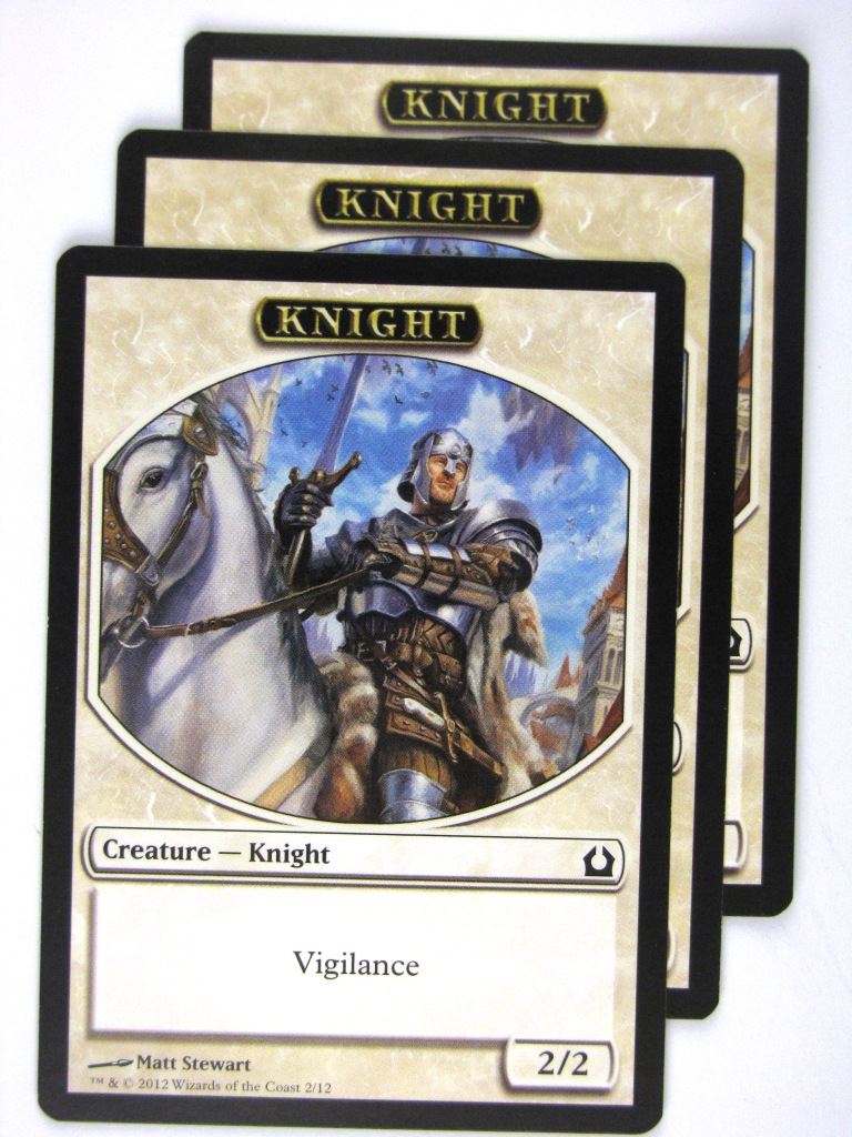 MTG Magic Token Cards: KNIGHT x3 # 20J49