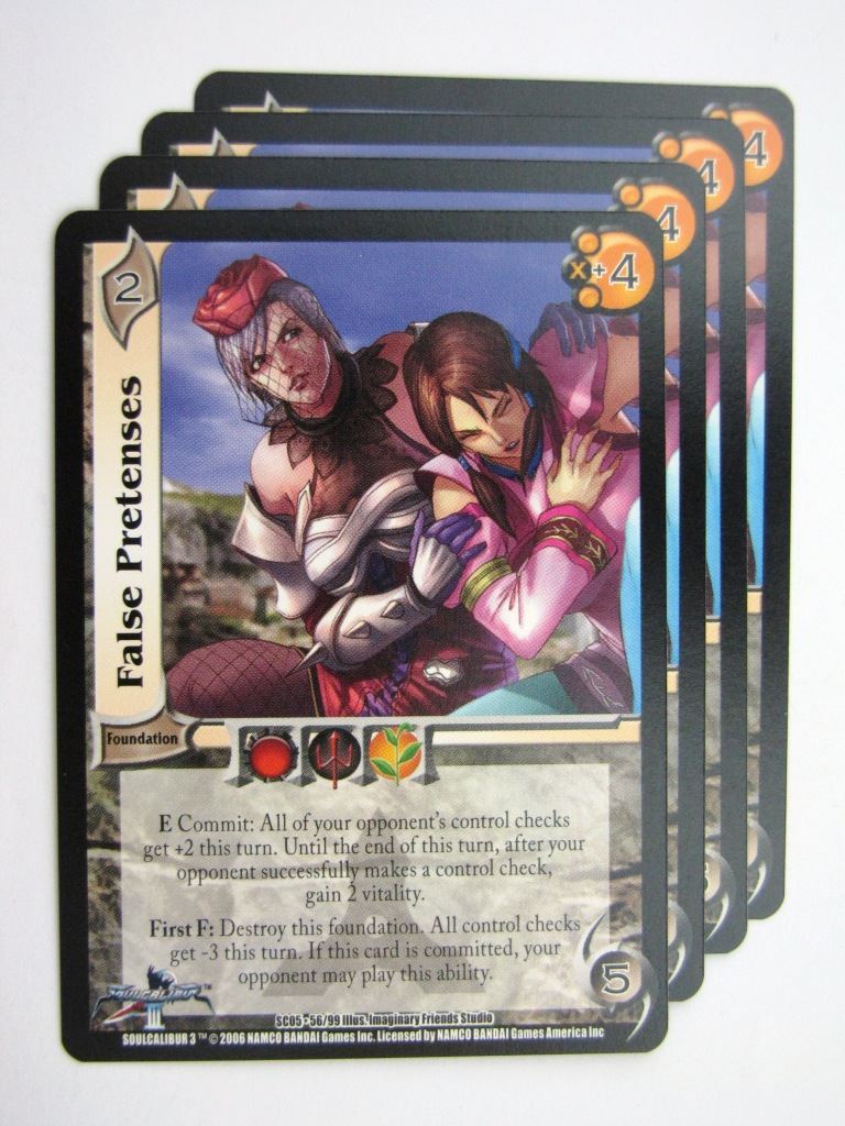 UFS Cards: FALSE PRETENESS 56/99 x4 # 28H63