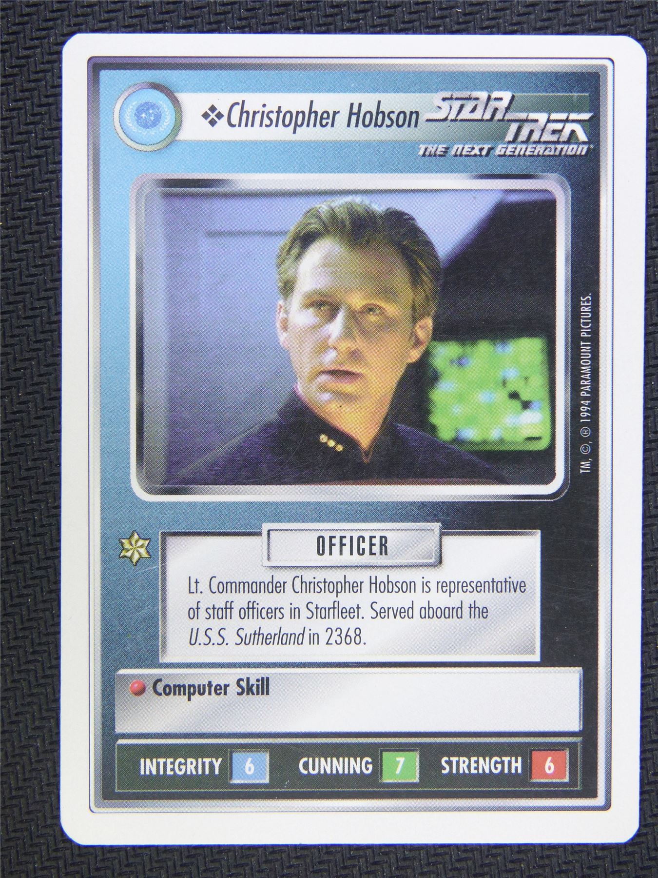 Darian Wallace White Border - Star Trek Next Gen Card #4NU