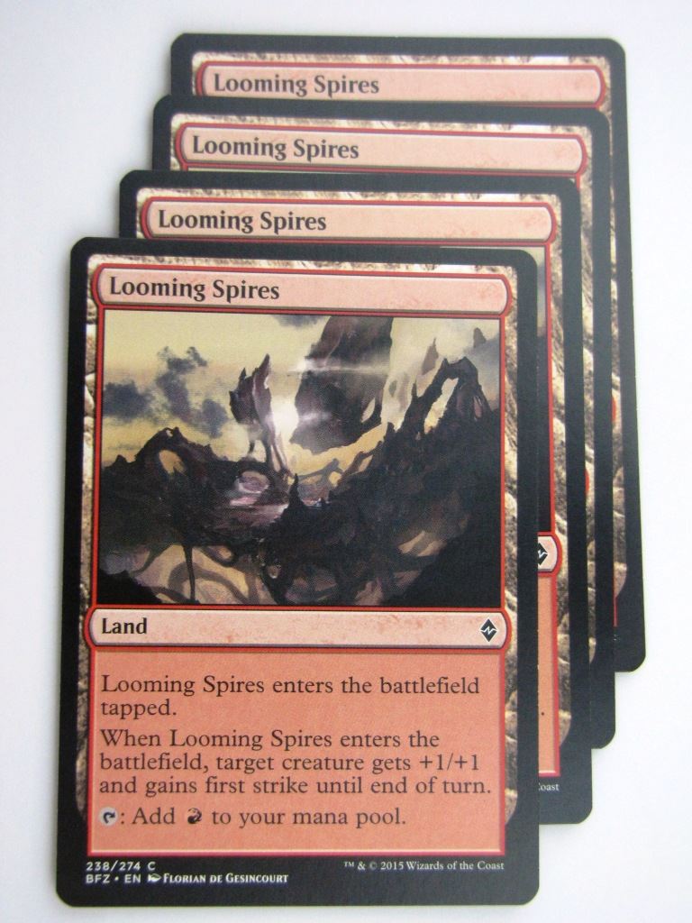 MTG Cards: BATTLE FOR ZENDIKAR: LOOMING SPIRES x4 # 37B10