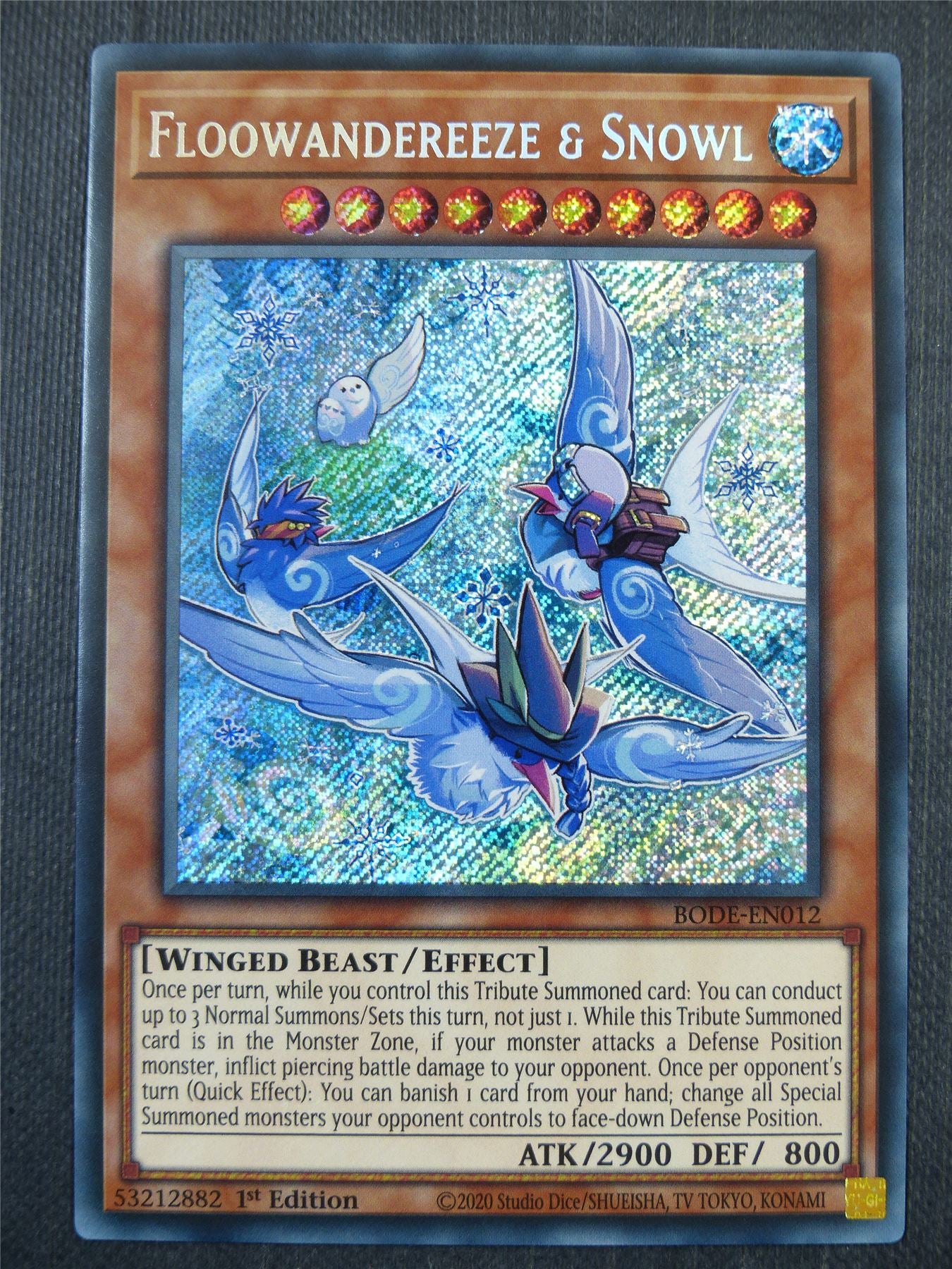 Floowandereeze & Snowl BODE Secret Rare - 1st ed Yugioh Card #388