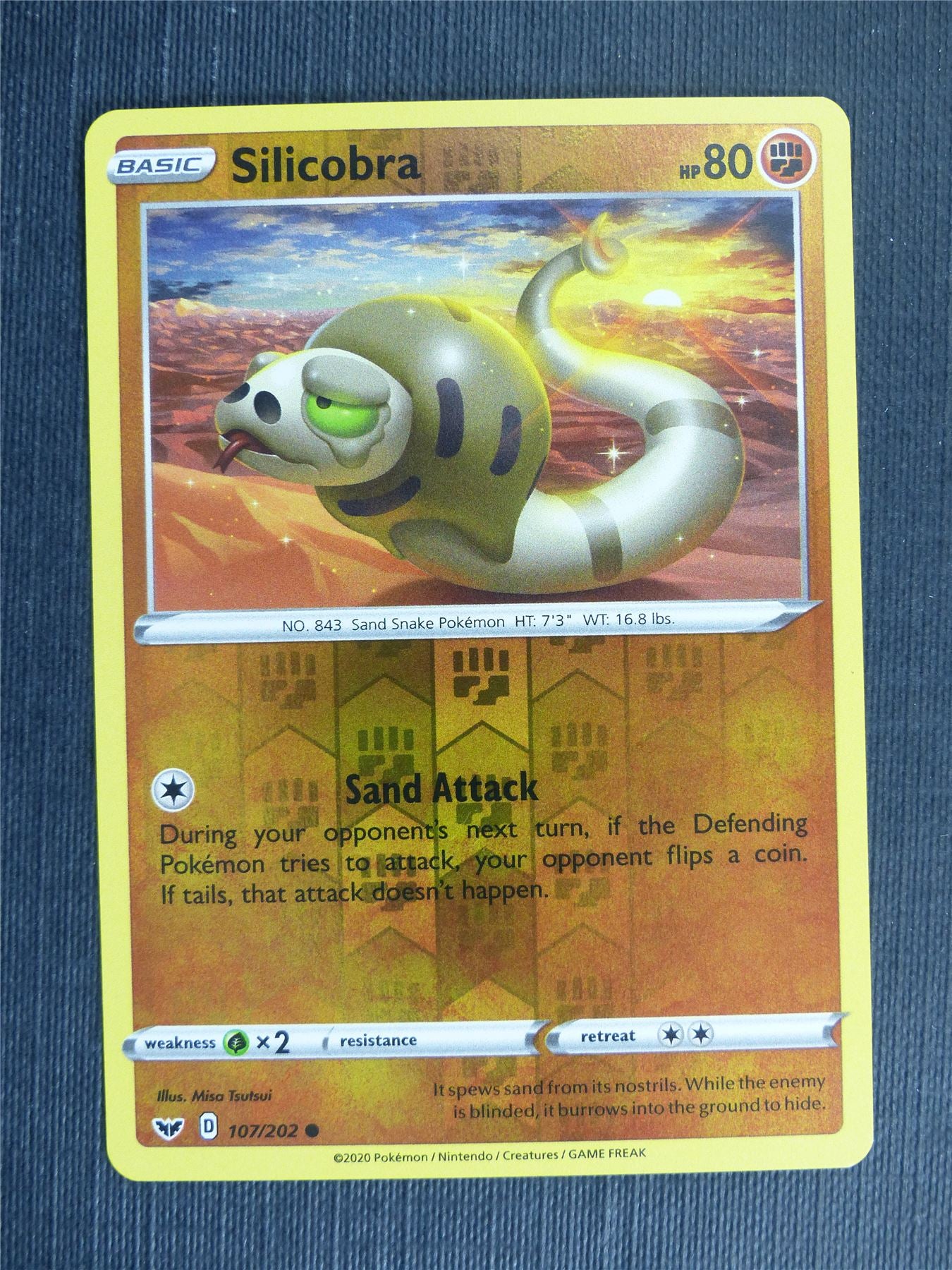 silicobra pokemon card Silicobra 107/202 Reverse Holo
