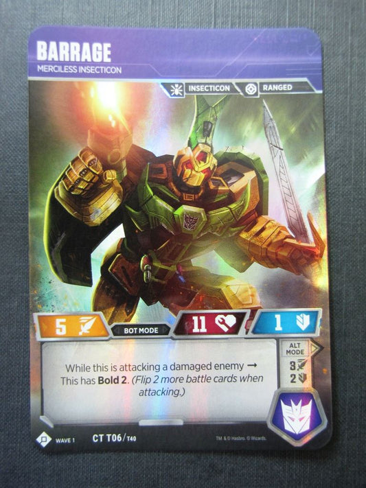 Barrage CT T06/T40 - Transformers Cards # 7C44