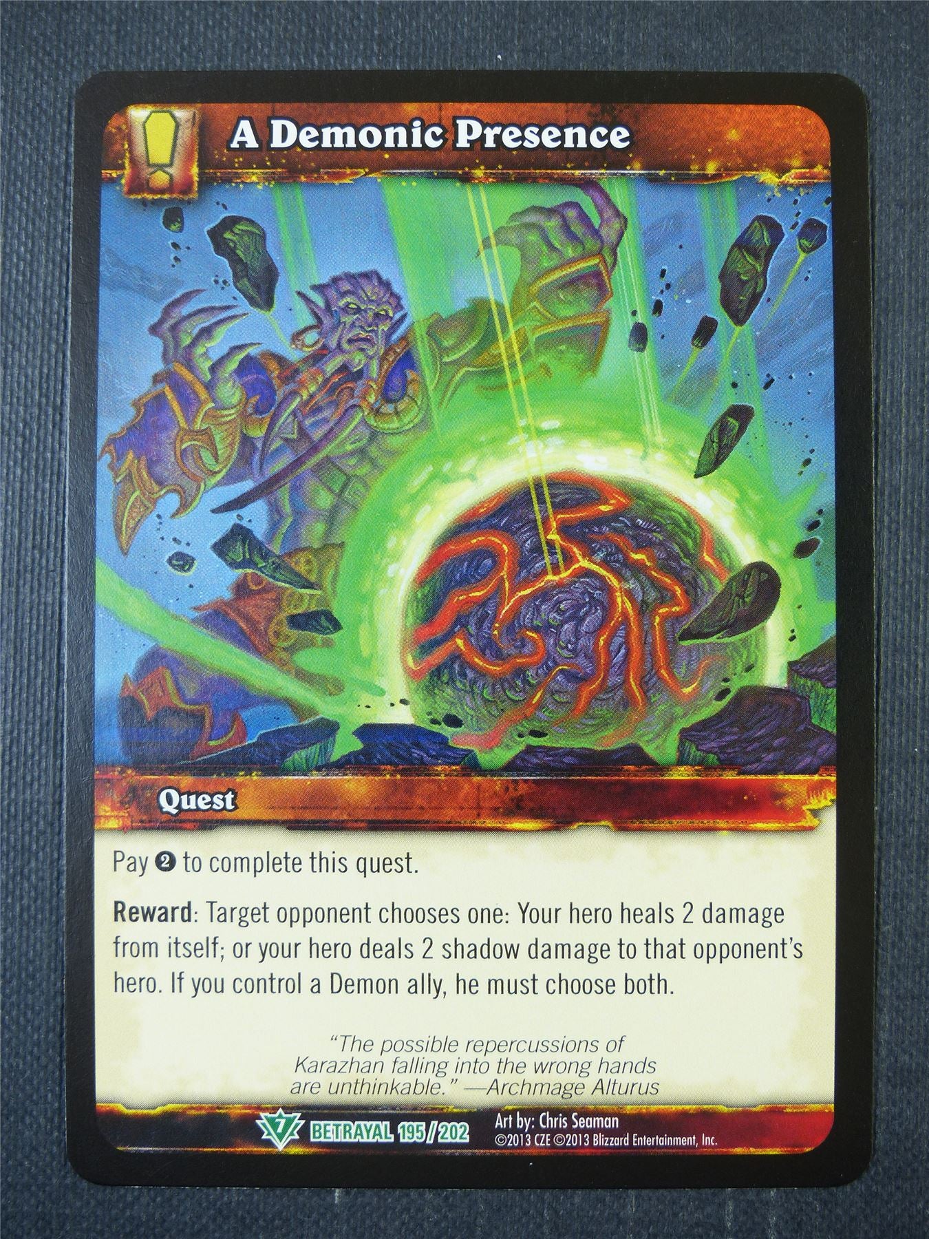 A Demonic Presence 195/202 - WoW Card #1AC