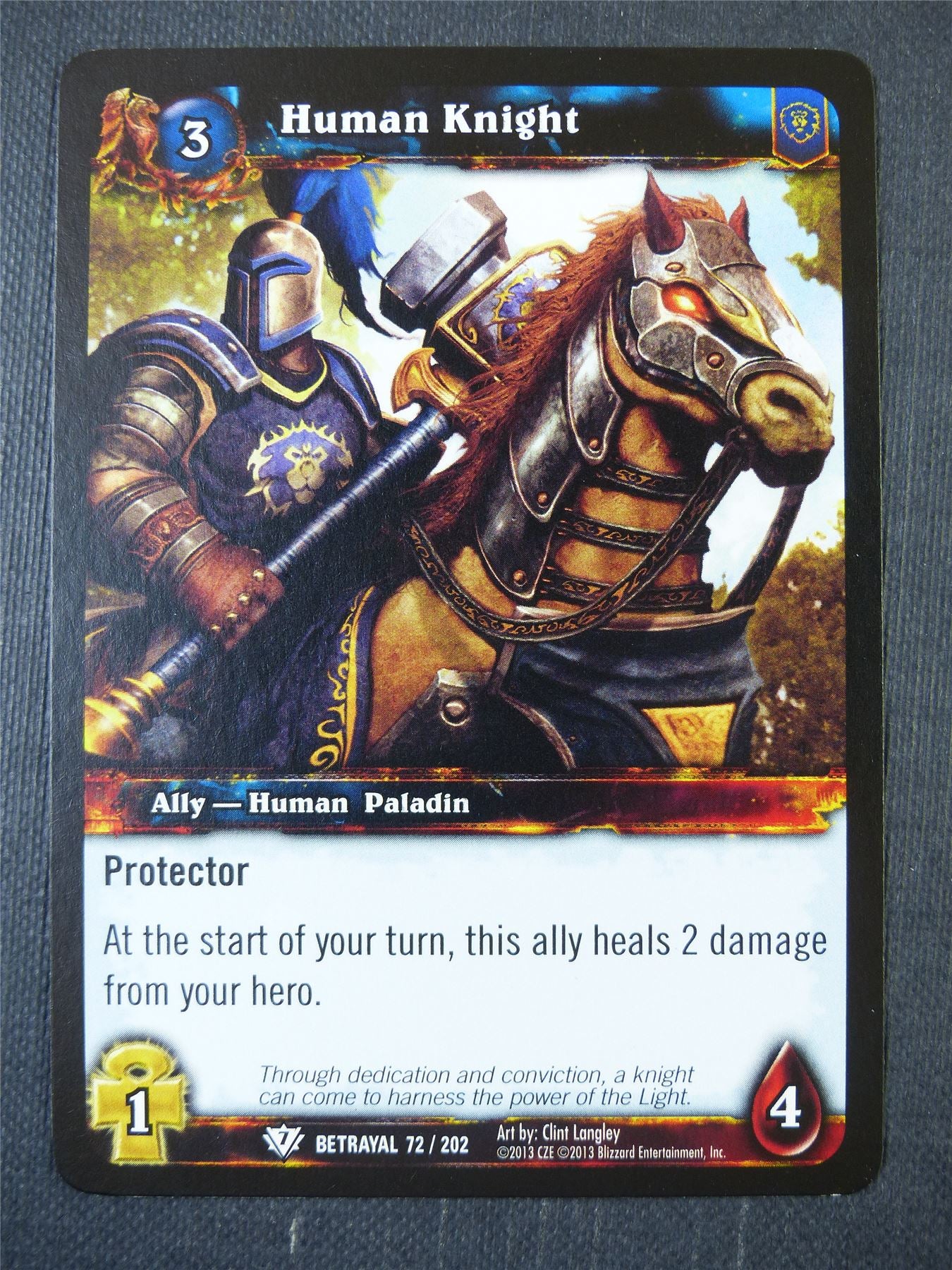 Human Knight 72/202 - WoW Card #16C