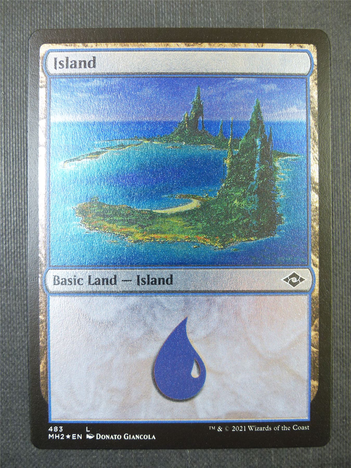 Island Etched Foil - Mtg Card #8XC