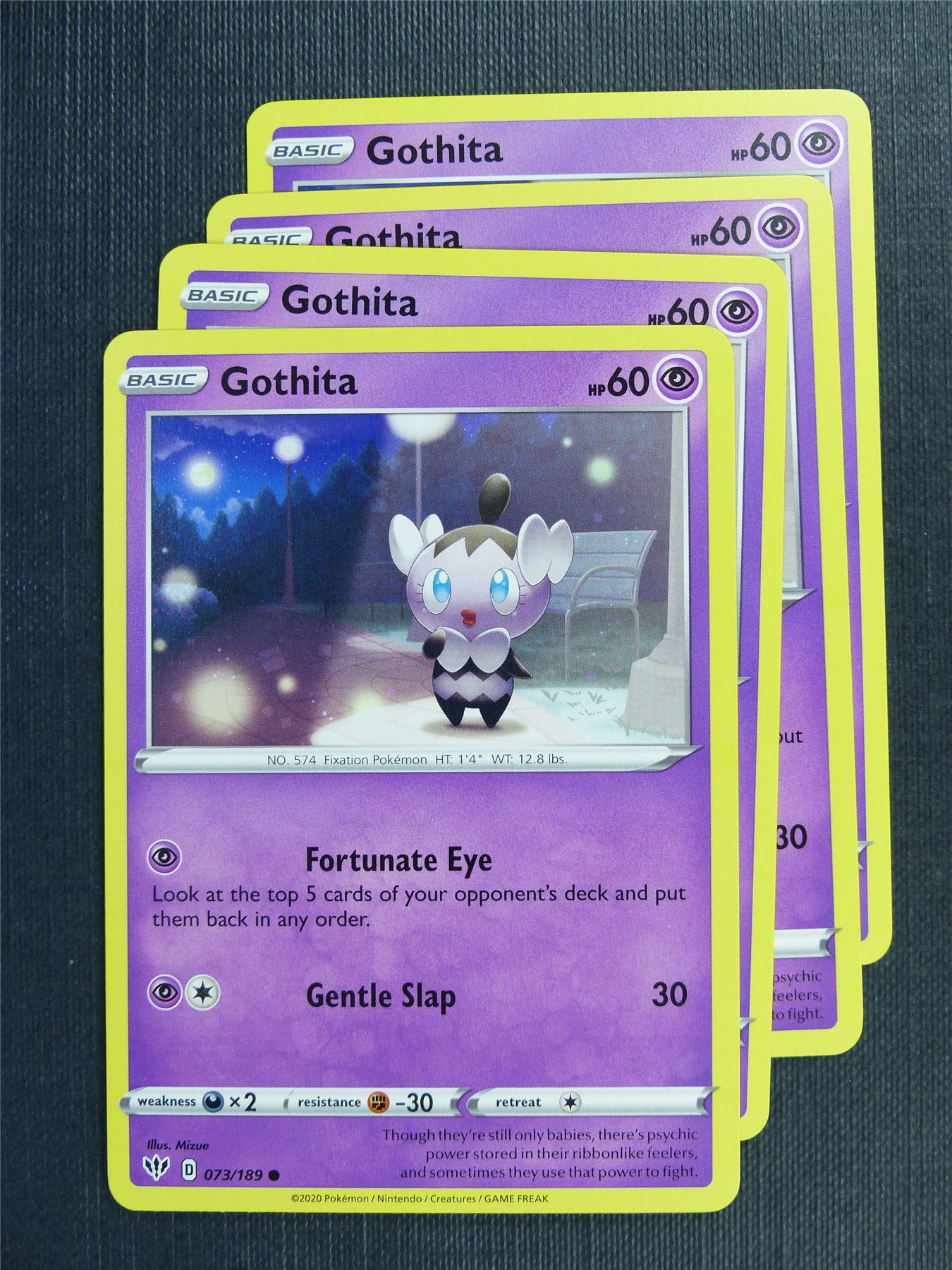 Gothita 073/189 x4 - DAA - Pokemon Card #3EW