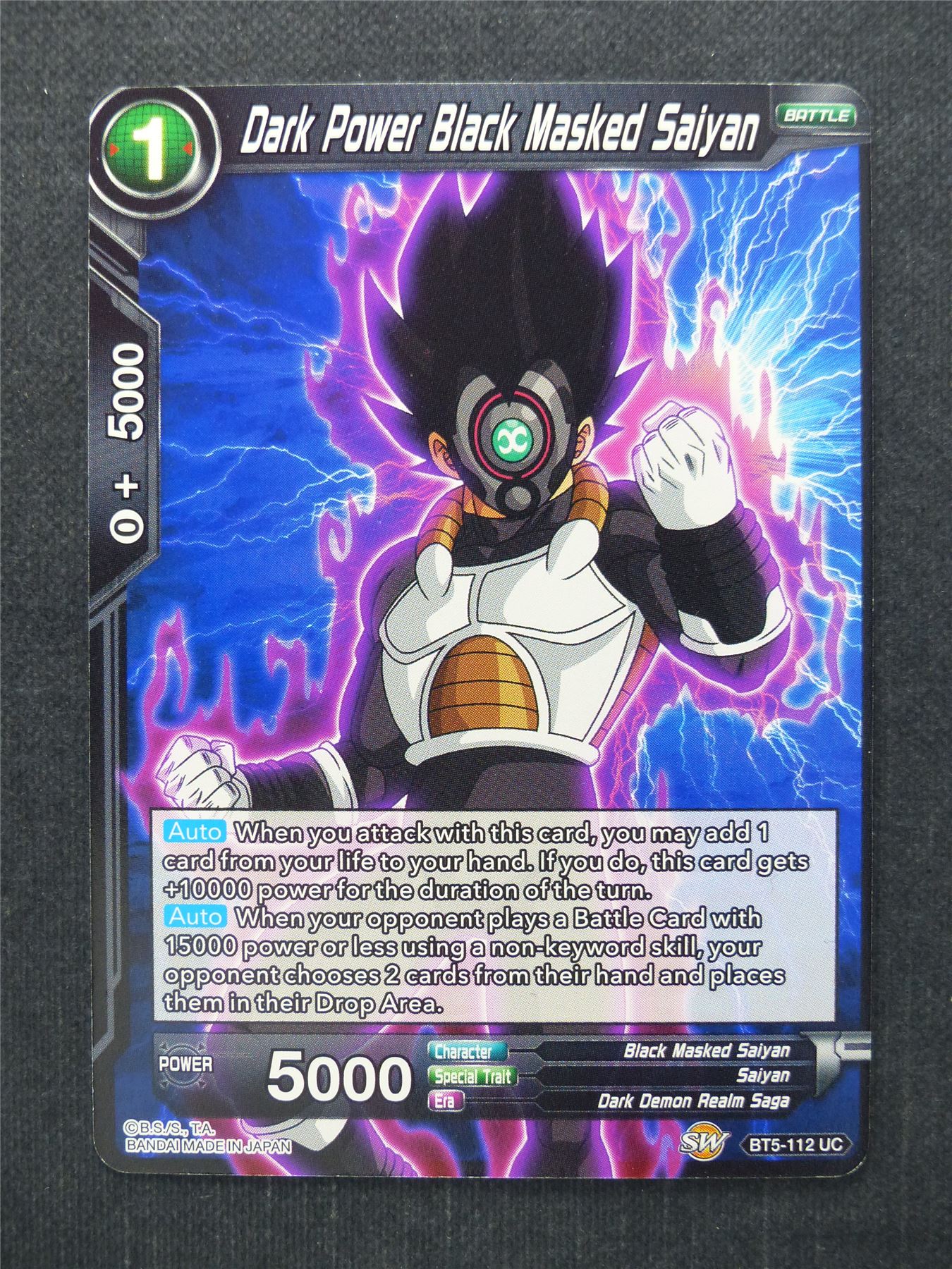 Dark Power Black Masked Saiyan - Dragon Ball Super Cards #1