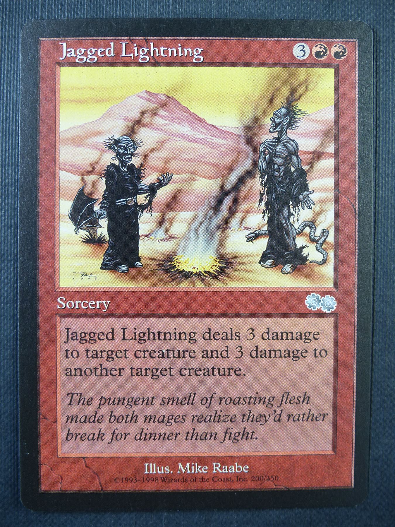 Jagged Lightning - Urza's Saga - Mtg Card #74K Archeron Jagged Lightning - Urza's Saga - Mtg Card #74K Archeron