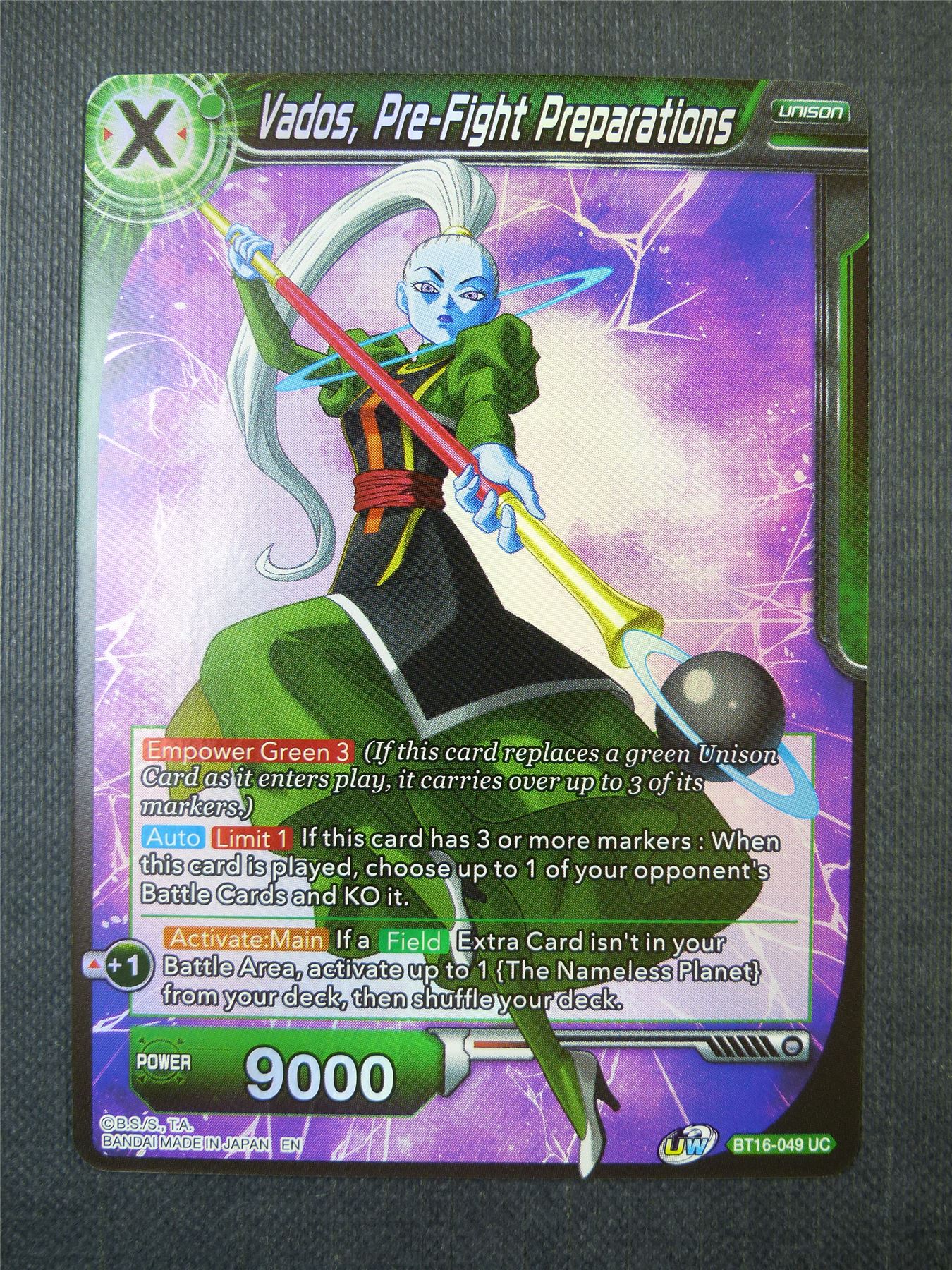 Vados Pre-Fight Preparations Foil - Dragon Ball Super Card #2L