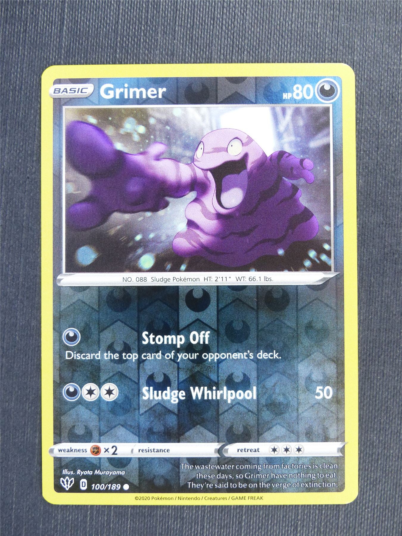Grimer 100/189 Reverse Holo - DAA - Pokemon Card #3C4 Archeron Grimer 100/189 Reverse Holo - DAA - Pokemon Card #3C4 Archeron