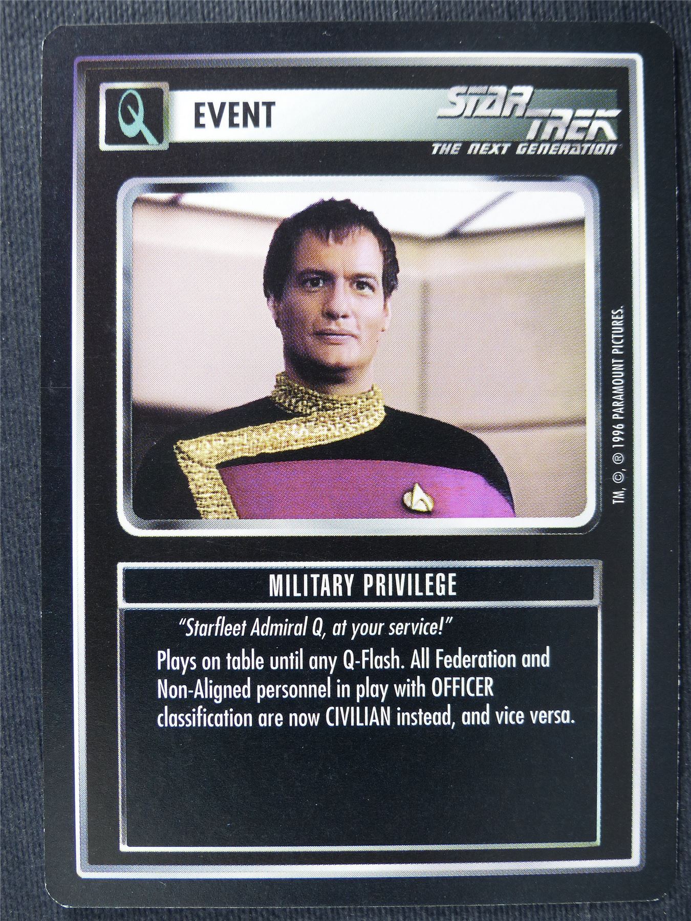 Military Privilege - NG - Star Trek Cards #YW