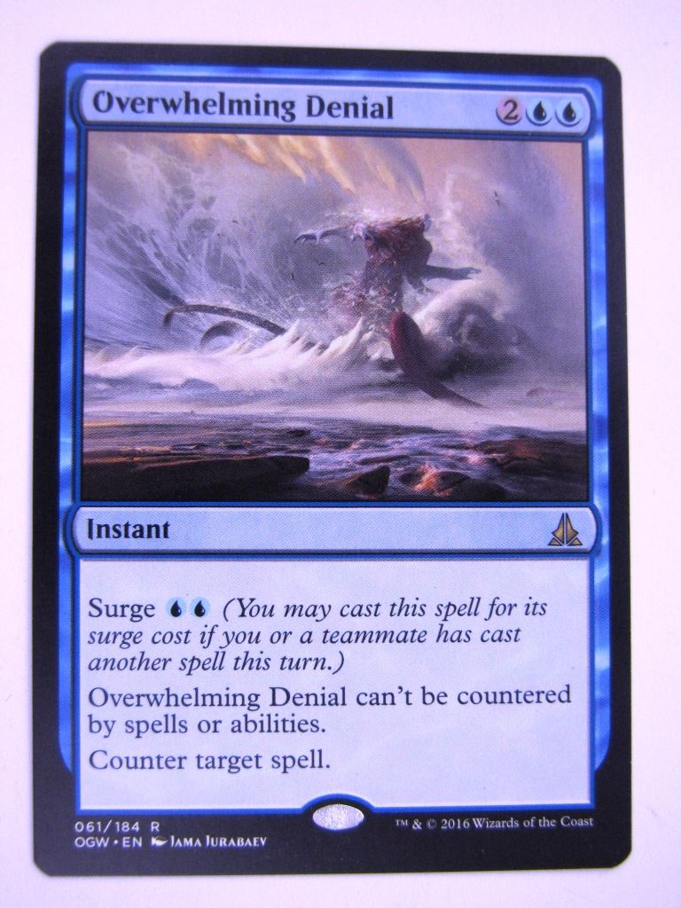 MTG Magic Played Cards: OVERWHELMING DENIAL # 7C72