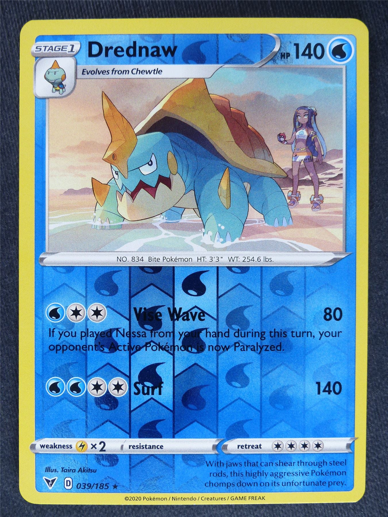 drednaw pokemon card Drednaw 039/185 Reverse Holo