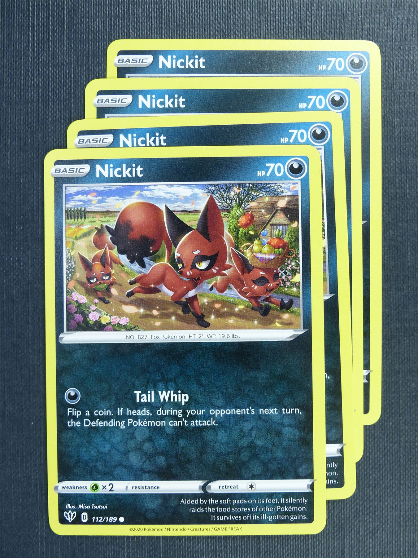 nickit pokemon card Nickit 112/189 x4 - DAA