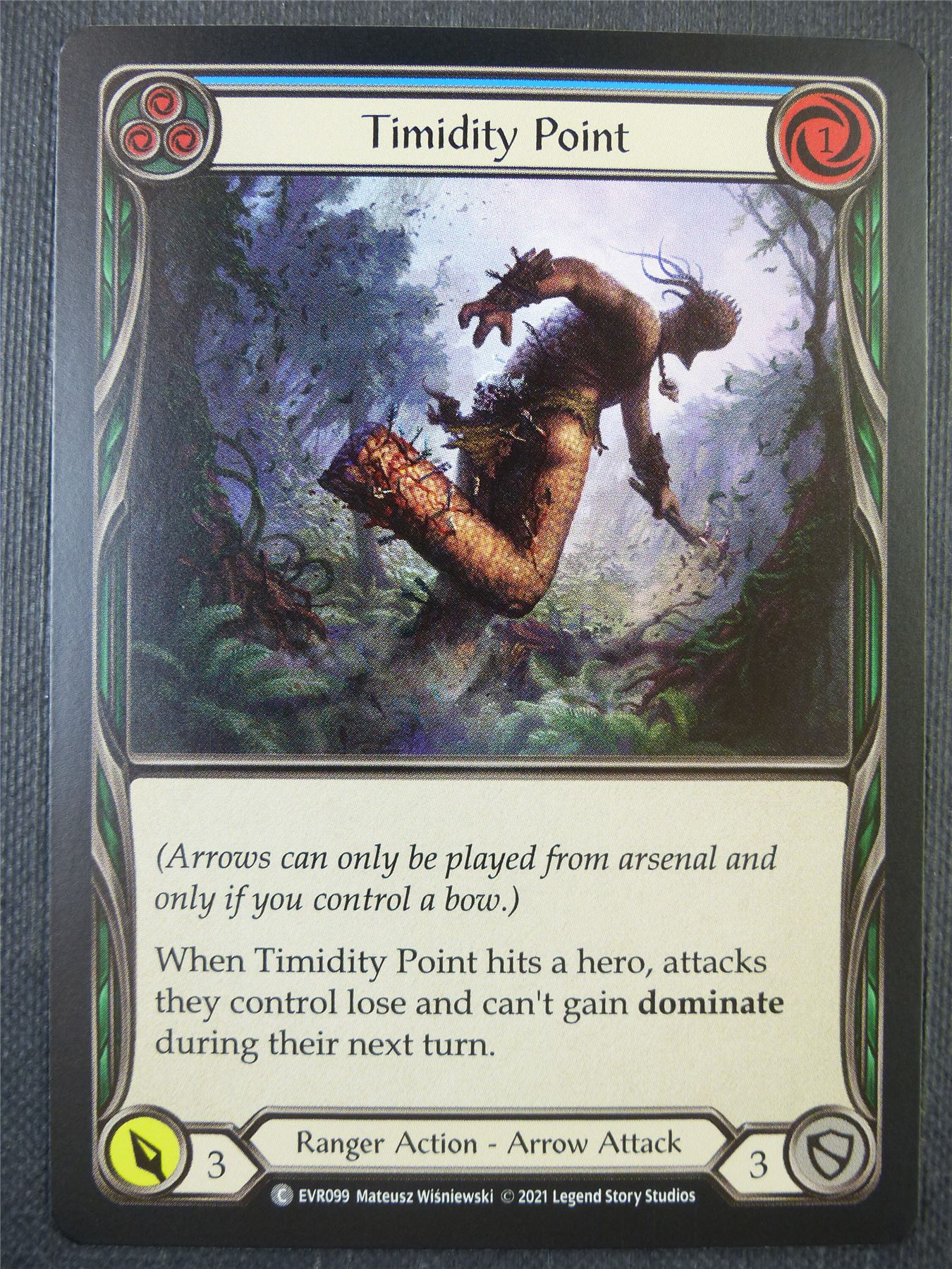 Timidity Point Blue Foil - 1st ed Everfest - Flesh & Blood Card #6J9