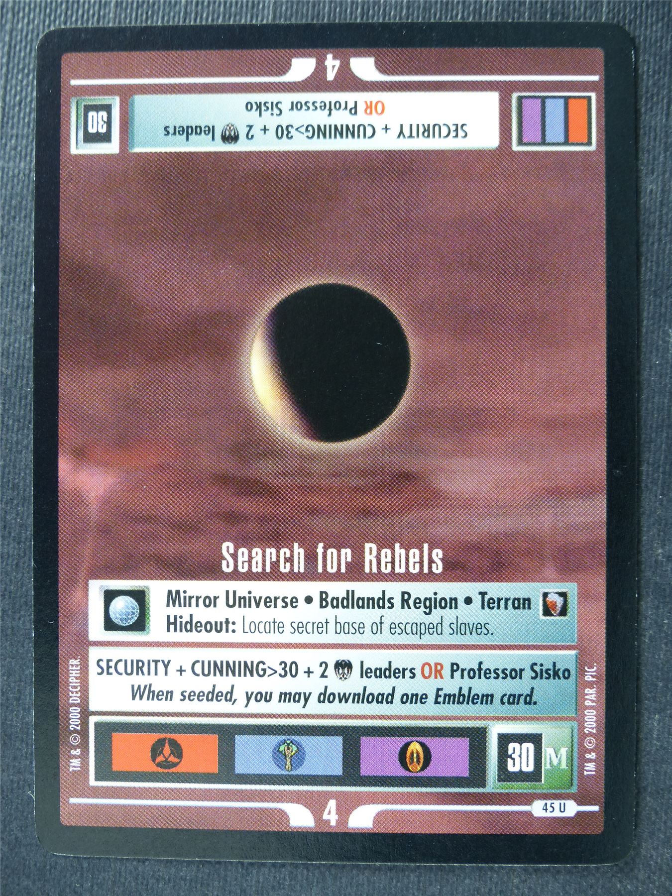 Search for Rebels - Star Trek Card #4V6